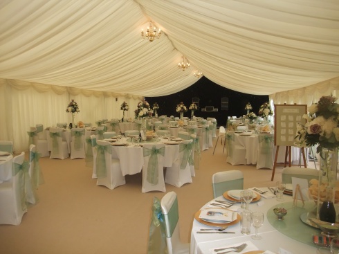 view of inside the marquee